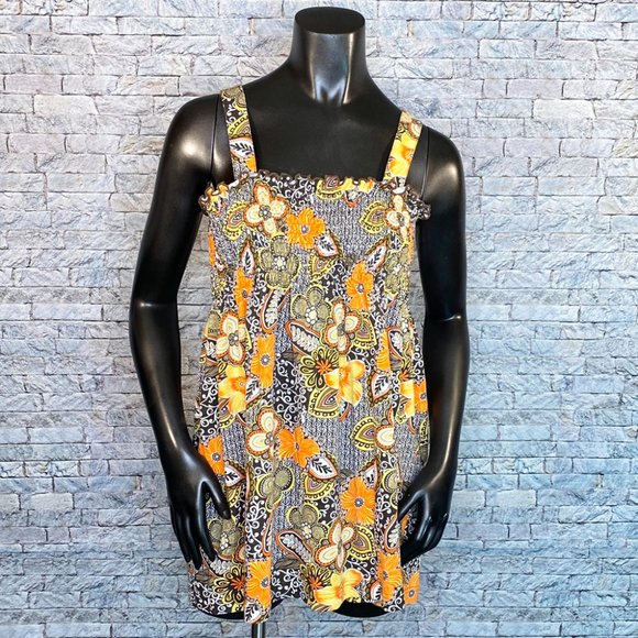 Nick & Sarah Tops - Nick&Sarah Floral Tunic Top Women's Size XL Sleeveless Longer Length Lightweight